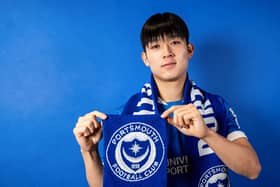 Pompey have signed Yang Min-hyeok on loan from Spurs. Pic: Portsmouth FC