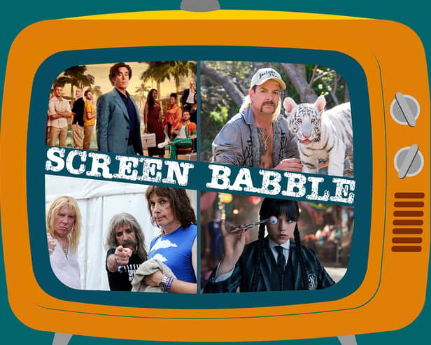 This month's Screen Babble podcast features discussions around The Traitors and social games TV, our favourite music mockumentaries and Wednesday returning to Netflix.