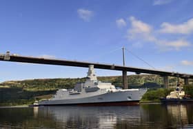 A Gosport-based defence company has secured a contract to produce communications masts for Hunter-class frigates being built for Australia. Pictured is HMS Cardiff, a Type 26 frigate being built for the Royal Navy of similar standards. STS Defence also produces masts for Type 26 ships.