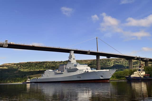 HMS Cardiff, the second of the eight Type 26 frigates.