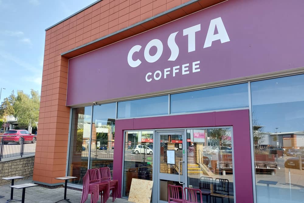 Costa Coffee in Waterlooville was burgled last night with the front door smashed in the break-in