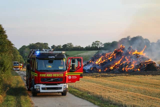 Firefighters were deployed to tackle a huge farm blaze in Finchdean yesterday evening (August 17).