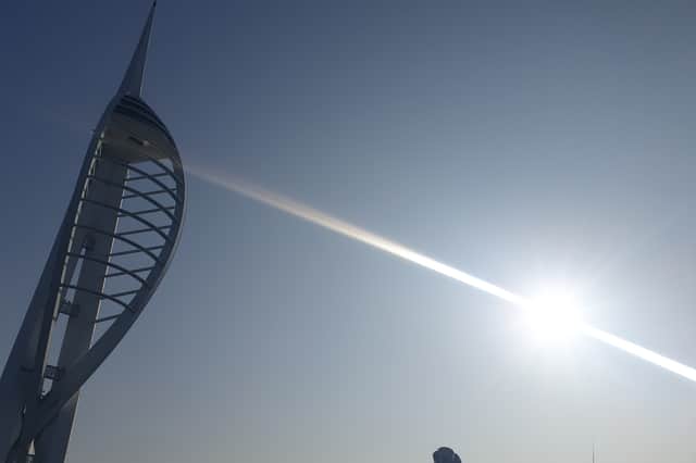 The sun was shining on the Spinnaker Tower on a glorious Sunday morning as the FastCat whisked me to the Isle of Wight