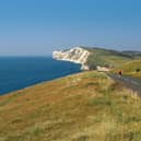 The best stretch of the round Isle of Wight bike ride - Military Road hugs the coast from Chale to Freshwater Bay