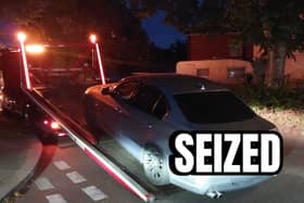 A driver has been detained, and their car has been seized, after a large quantity of cannabis was discovered inside the car. 