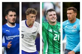 Every player linked with Pompey this summer including (left to right) Armando Dobra, Griffin Yow, Ronan Hale and Krystian Bielik.