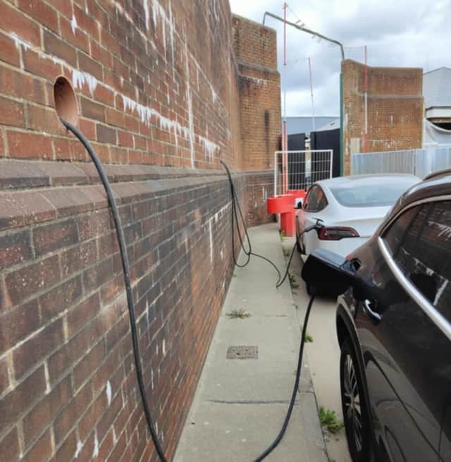 Concerns cars are being charged at the Haslar Immigration Removal Centre site