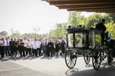 There was a huge turnout for respected boxing figure Frankie Hopkins at his funeral today in Havant. Pic: Habibur Rahman
