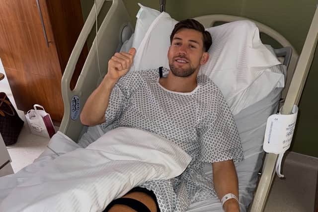 Pompey forward Callum Lang underwent surgery on his hamstring injury in August.