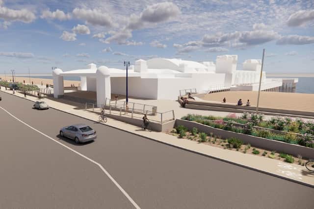 New sea defences around South Parade Pier