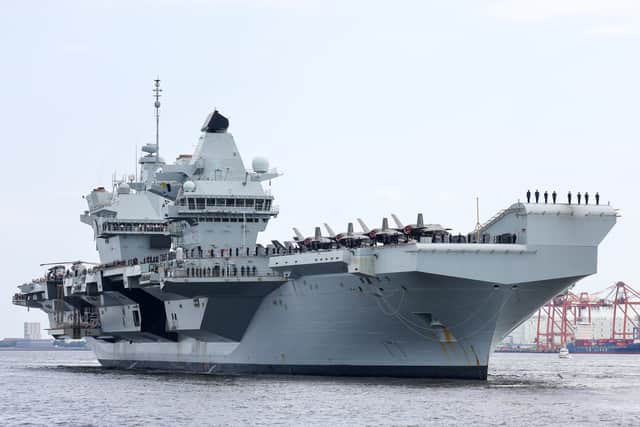 The UK Carrier Strike Group, led by the Royal Navy's Largest Warship, HMS Prince of Wales is visiting Japan for the first time. This is the halfway point in her nine month deployment to the Indo-pacific region and is her gold stop of the deployment.