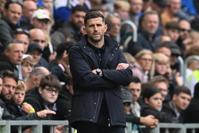 Pompey boss John Mousinho was fuming with his side after the 2-0 defeat to Sheffield Wednesday. Picture: Graham Hunt/ProSportsImages