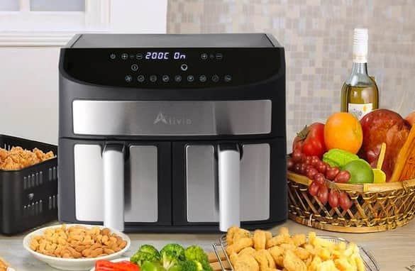 The cheapest dual-drawer air fryer on sale right now is this Alivio appliance - but it's not necessarily the best deal out there
