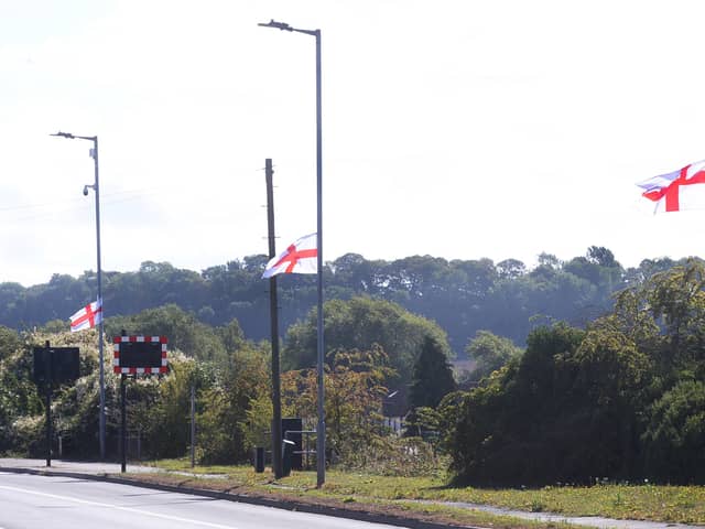 Sheffield City Council removed England flags from lampposts.