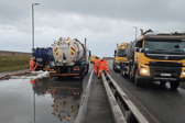 Part of Eastern Road in Portsmouth is currently closed due to a burst sewer main.