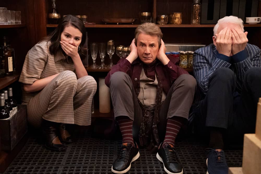 Selena Gomez, Martin Short, and Steve Martin in Only Murders in the Building