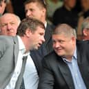 Roman Dubov (right) and Vladimir Antonov spent six months as Pompey's owners under Convers Sports Initiatives. Picture: Steve Reid