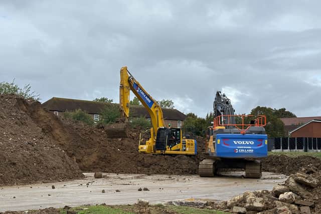 Construction work is underway at Baker Barracks on Thorney Island, with new accommodation being built for the British Army.