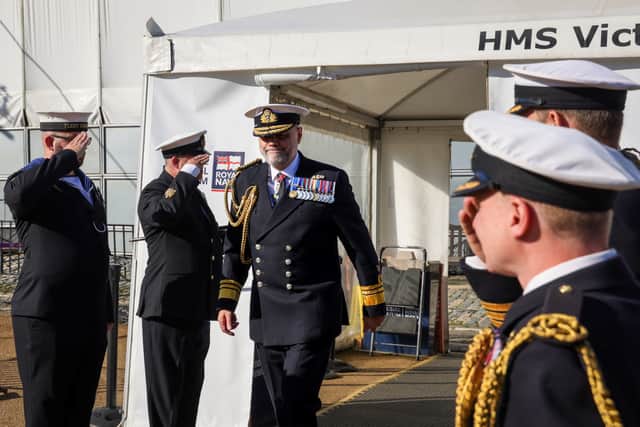 The ceremony was held aboard HMS Victory.