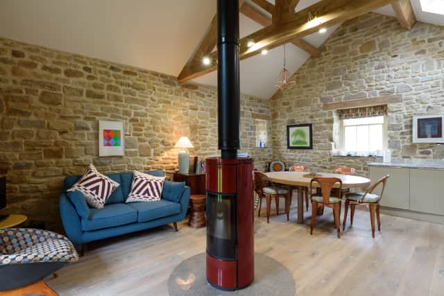 Pingle Cottage has an open plan living area and kitchen