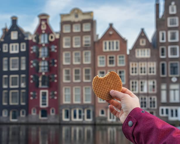 Everyone enjoys a delicious stroopwafel in the heart of Amsterdam, no matter your age.