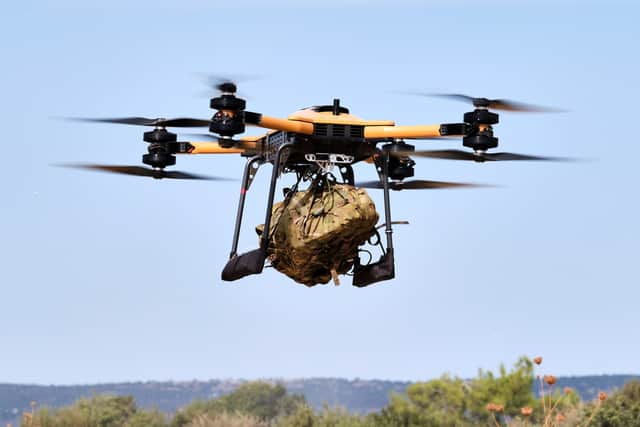 The Malloy drone currently being tested on HMS Prince of Wales.