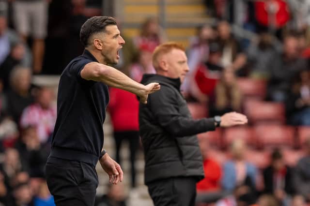 John Mousinho has explained the 'strong' post-match handshake between himself and Southampton boss Will Still. Picture: Stephen Flynn/ProSportsImages
