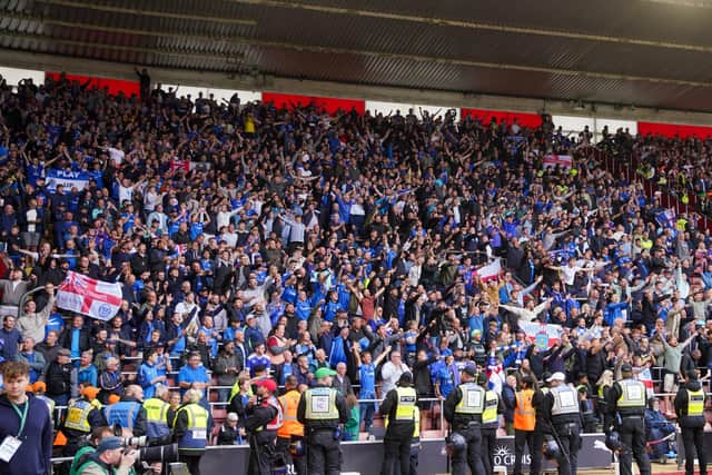 Pompey fans at St Mary's