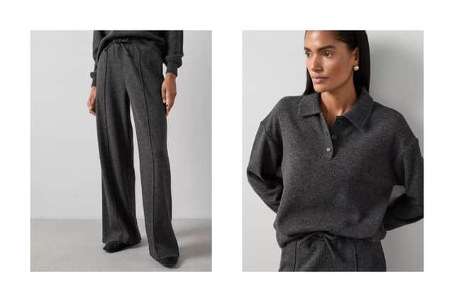 The Soft Touch Wide-Leg Trousers Co-ord £25 paired with the Button-Through Collar Detail Top £25