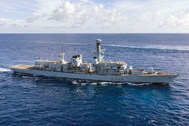 HMS Richmond, part of the Carrier Strike Group headed up by HMS Prince of Wales, sailed through the Taiwan Strait with US allies, incurring the wrath of China.