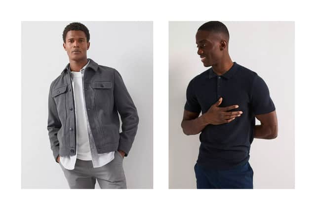 Collard shacket and the Pure Cotton ottoman polo top