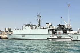 HMS Bangor is back at sea again after spending two and a half years on the side-lines. She was severely damaged in a crash involving HMS Chiddingfold.