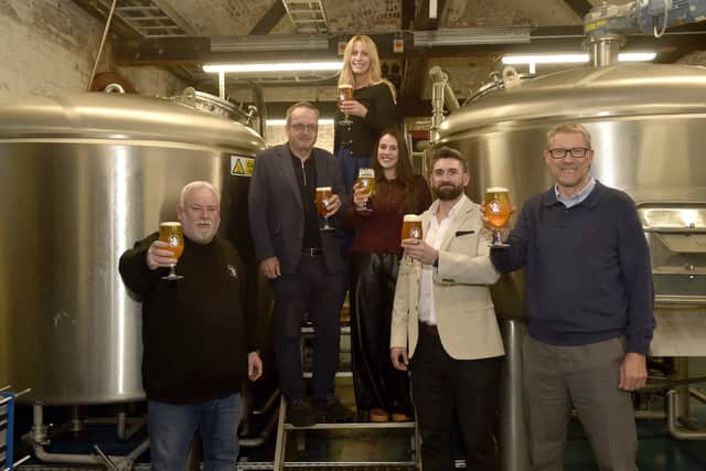  The launch of Gosport Business Awards 2025 took place this yera at Powder Monkey Brewery in Gosport. Pictured are: (l-r) Andy Burdon, CEO and co-founder of Powder Monkey Brewery, Ian Bridges, principal economic development and regeneration officer at Gosport Borough Council, Sarah Carter, head of marketing, student admissions and recruitment at St Vincent College, Nina Tennant, senior key account manager for The News, Portsmouth, David Steer, government business director for StandardAero and Mark Waldron, editor-in-chief for The News Portsmouth. Picture: Sarah Standing (160925-9487) | Sarah Standing  