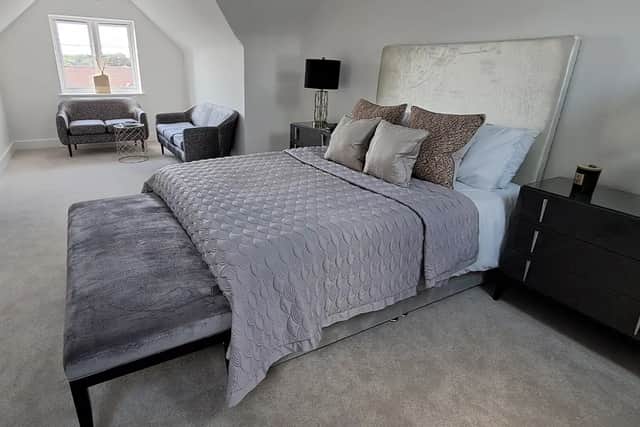The bedrooms are all large, and there's a master suite
