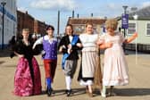 The Groundlings Theatre launched their pantomime Cinderella at their new location at Boathouse 5 in Portsmouth Historic Dockyard on Monday, September 29, 2025.

Pictured is: (l-r) Yvonne Maxwell playing the Wicked Stepmother, Nathan Camalleri playing Buttons, Erin Billington playing Prince Charming, George Harriet-King playing Cinderella and Peter McCrohon playing the Dame, Fairy Godmother.

Picture: Sarah Standing (290925-5302)