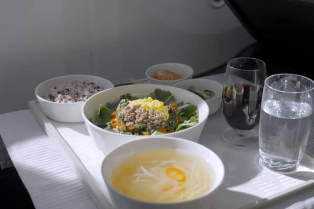 A Prestige (business) class meal