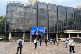 A series of poems played out in Guildhall Square on Thursday, October 2 to celebrate National Poetry Day.