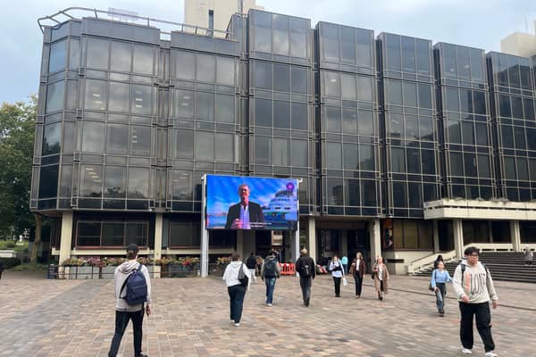 A series of poems played out in Guildhall Square on Thursday, October 2 to celebrate National Poetry Day.