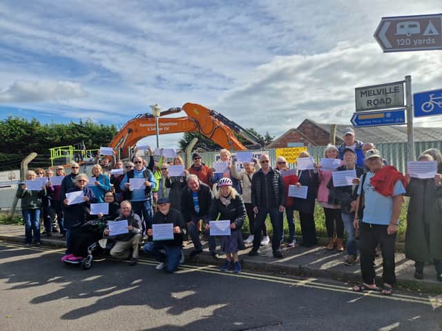 Campaigners outside the Eastney Swimming Pool