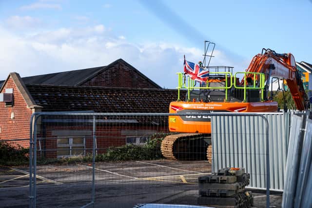The demolition crew is now on site at Eastney Swimming Pool