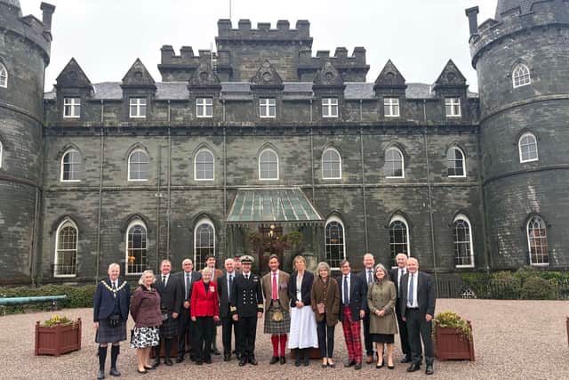 HMS Argyll ceremony at Inveraray Castle in Scotland.