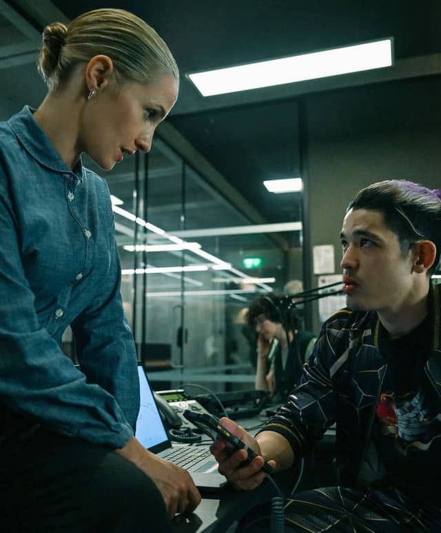 Ruth Bradley and Christopher Chung in Slow Horses season 5