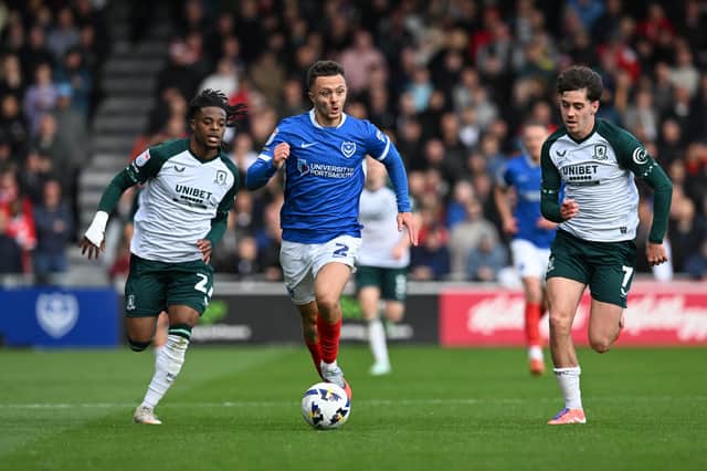 Jordan Williams on the attack against Middlesbrough having been recalled to the side in place of Zak Swanson the previous match. Picture: Graham Hunt/ProSportsImages