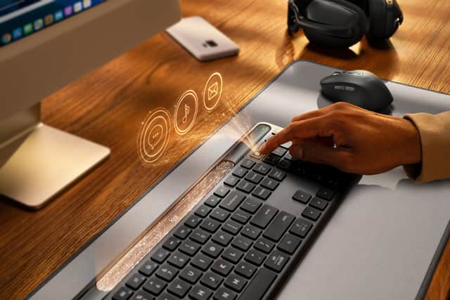 The usual crop of Logitech features and shortcuts are present and correct - but it's the solar panel that deserves the attention