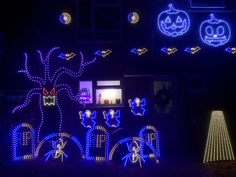 Liam McErlean (24) from Ireland Way in Waterlooville, has spent the last seven months working on his Halloween light show to raise money for Men's Minds Matter. 