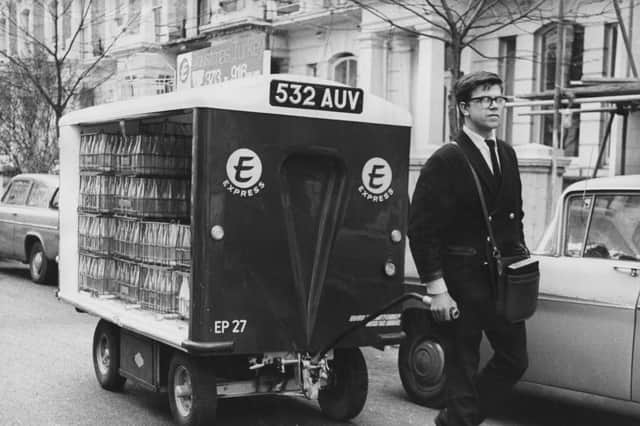 A milkman doing his rounds in 1966