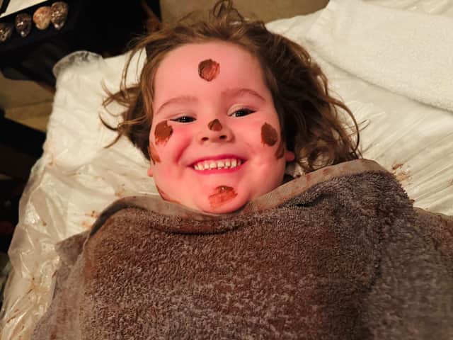 The kids spa massage at Mirabello Bay Luxury Resort
