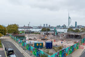 Progress is continuing at pace for the demolition of the Gosport Bus Depot.