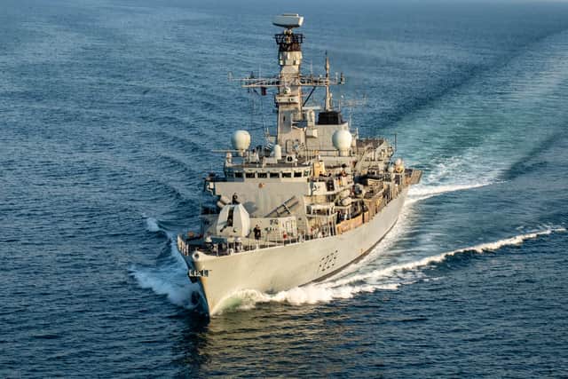 HMS Lancaster on patrol in the Gulf region