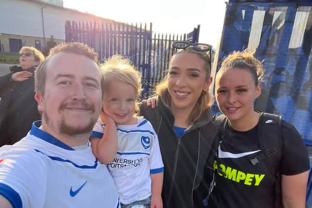 GK Barry, second right, with partner Ella Rutherford, Express FM's Jake Smith and his daughter Gracie.